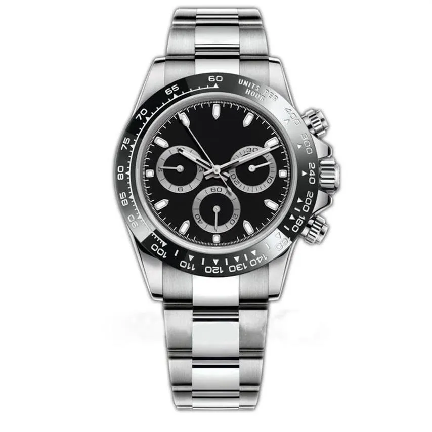 Мужские автоматические часы Business 2813 Cosmic Basel Черно-белый керамический безель 316L Складная застежка 116500 Водонепроницаемые мужские часы342P