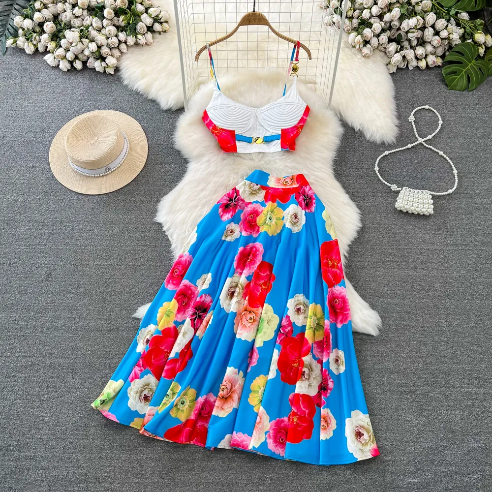 Womens Two Piece Dresses: A Line Summer Holiday... From Join3, $44.96 |  DHgate.Com