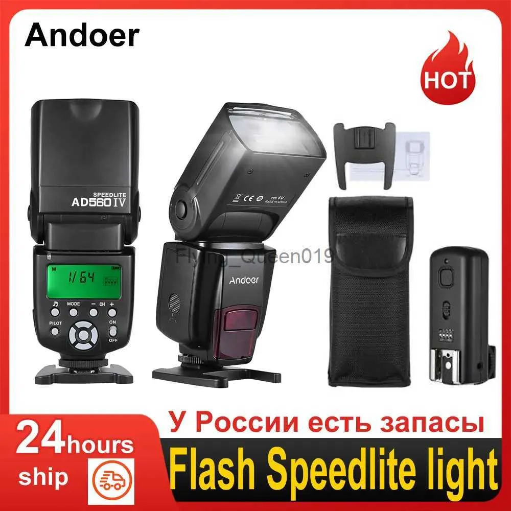 Вспышки RU Stock Andoer 2.4G Беспроводная универсальная ведомая вспышка Speedlite для камеры GN50 со вспышкой для зеркальных камер YQ231003