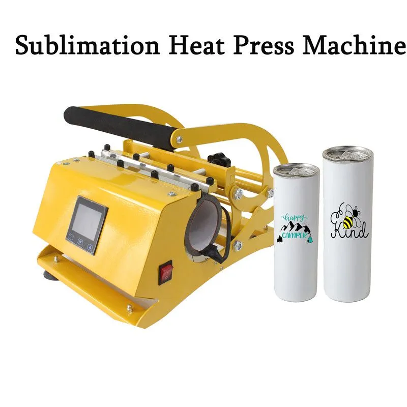 Sublimation Heat Press Machine for 15oz 20oz Straight Tumbler 500W 110V/220V Heats Transfer Printing Equipment