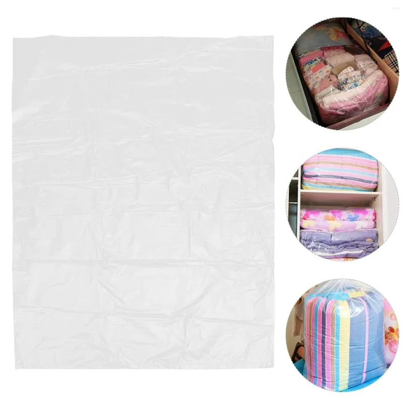 Förvaringspåsar 5 datorer transparent väska multifunktionella sängkläder kläder vakuum filt plast