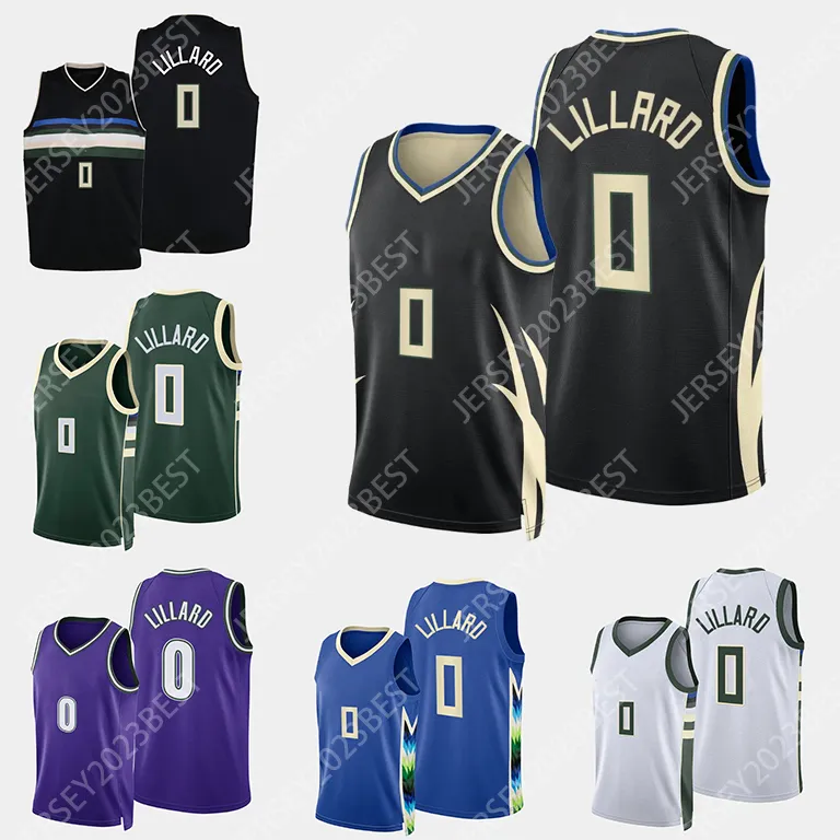 0 Damian Lillard Basketball Jersey Giannis Antetokounmpo Lopez Bobby Portis Jr 2023 24 New Men Women Youth XS-4XL