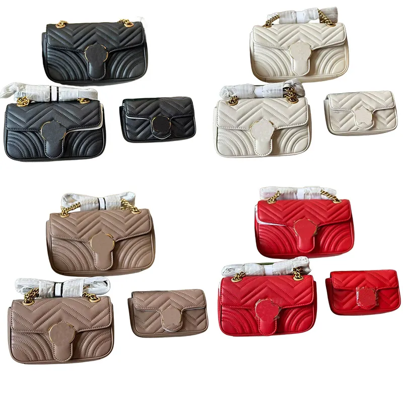 디자이너 가방 고급 핸드백 Marmont 크로스 바디 백 숄더백 여성 패션 GS 클래식 토트 3 크기 고급스러운 가죽 메신저 미니 가방