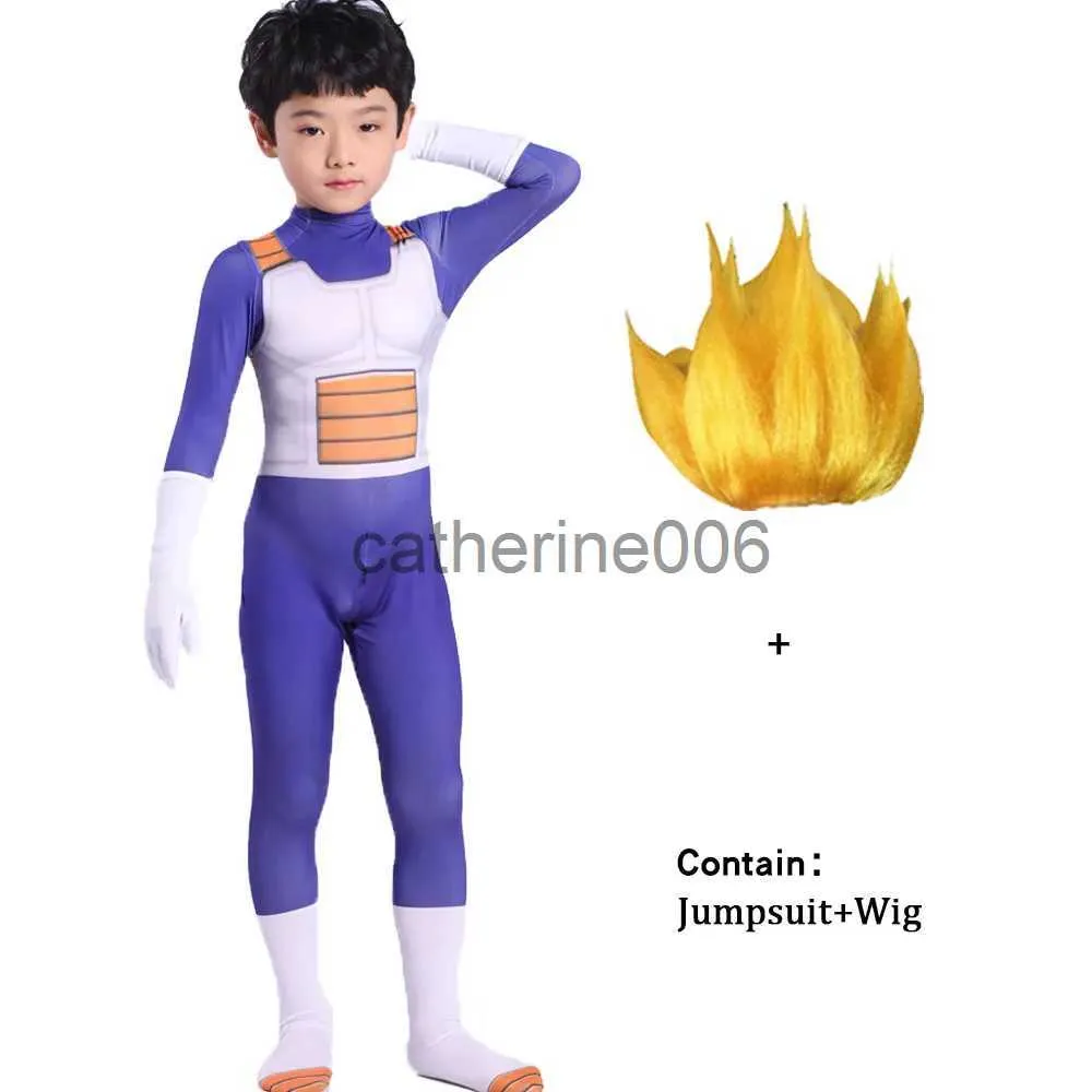 Occasioni Speciali Bambini Adulti Son Goku Costume Vegeta Vestito Cosplay  Anime Supereroi Capelli Neri Film Di Halloween Costume Vegeta X1004 Da  19,52 €