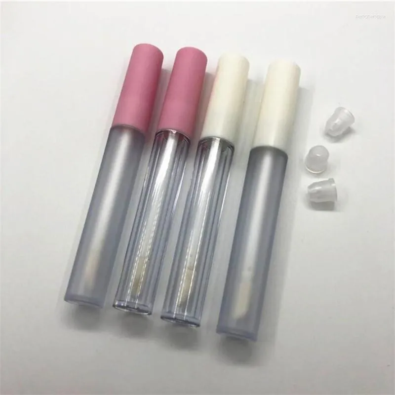 Garrafas de armazenamento 5 pçs/lote tubo de plástico brilho labial diy recipientes garrafa vazia recipiente cosmético ferramenta organizador de maquiagem atacado