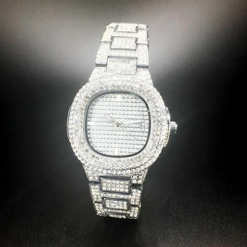 Horloges Luxe Volledige Diamanten Horloge Dames Hip Hop Dames Horloges Iced Out Vrouw Wirstwatch Waterdicht Vrouwelijke Klok Drop Reloj 2280w