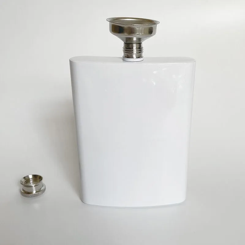 sublimation Hip Flasks 8oz blank Stainless Steel Flagon mini water bottle tumbler