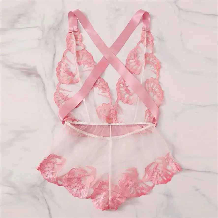 Sexy Lingerie Bra Set New Women's Sexy Lace Ribbon bow Print Satin Pink Bras Underwear Sleepwear Lingerie Sets Lenceria2235