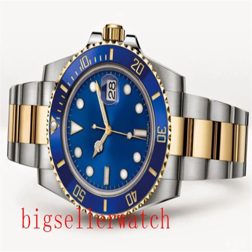 Orologio da uomo di lusso Scatola di alta qualità Lunetta in ceramica blu Quadrante blu 40mm 16613 Acciaio inossidabile Asia 2813 Meccanico automatico Mens Wat277x