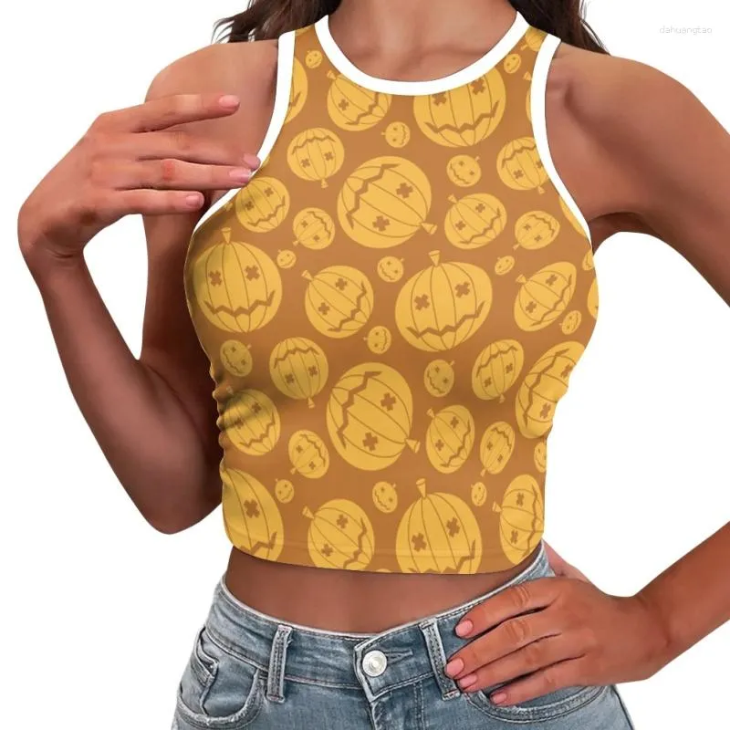 Dames Tanks Halloween Decoraties Casual Vrouwelijke Crop Tops High Street Off Schouder Dames Corset Vest Vakantie Vrouwen Sexy Tank Top Outfits