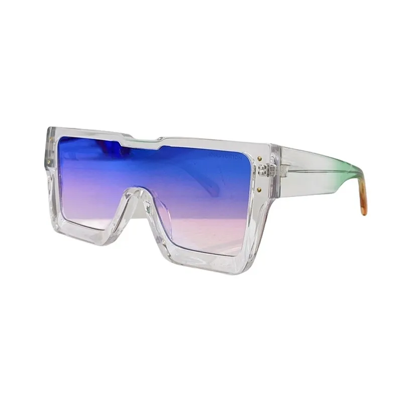 Lunettes de soleil à verres multicolores pour hommes à monture métallique extra large Katy lunettes mode ins célébrité sur Internet même style cyclisme unisexe européen et américain