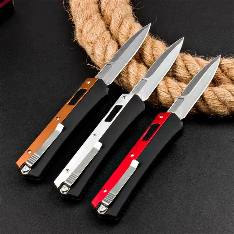  Glykon D/E Automatic OTF knife M390 Blade material Zinc aluminum alloy Hnadle Camping outdoor tool Entertainment Collectibles Gift