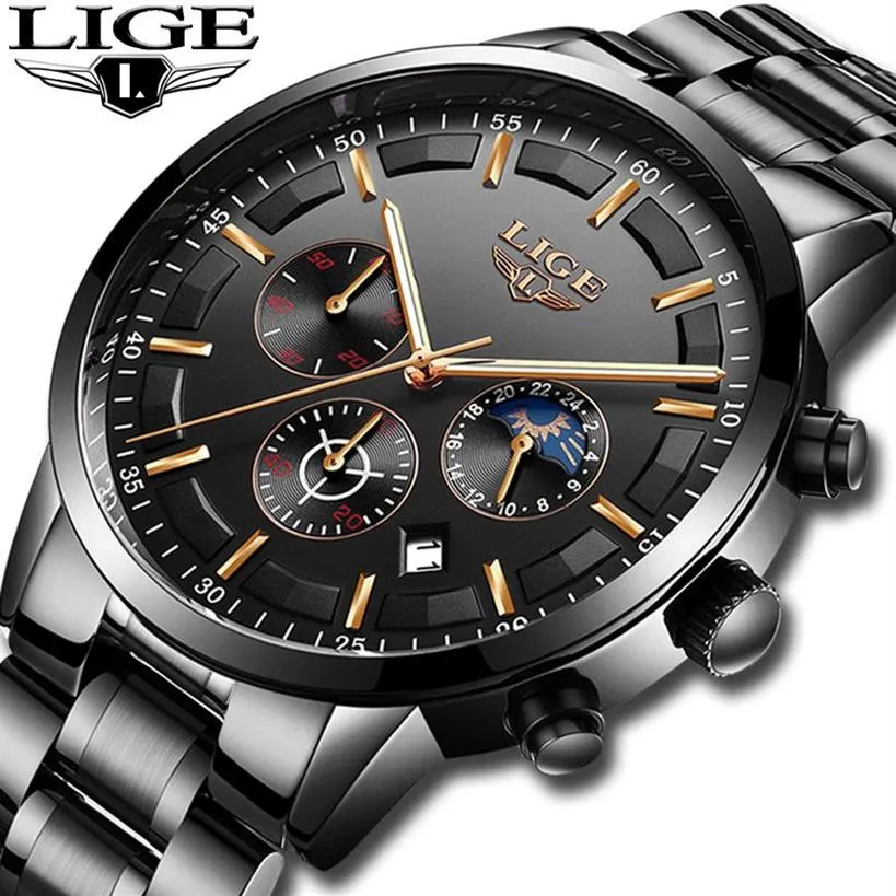 Relojes 2018 Orologio da uomo LIGE Fashion Sport Orologio al quarzo Orologi da uomo Top Brand Luxury Business Orologio impermeabile Relogio Masculino C223R