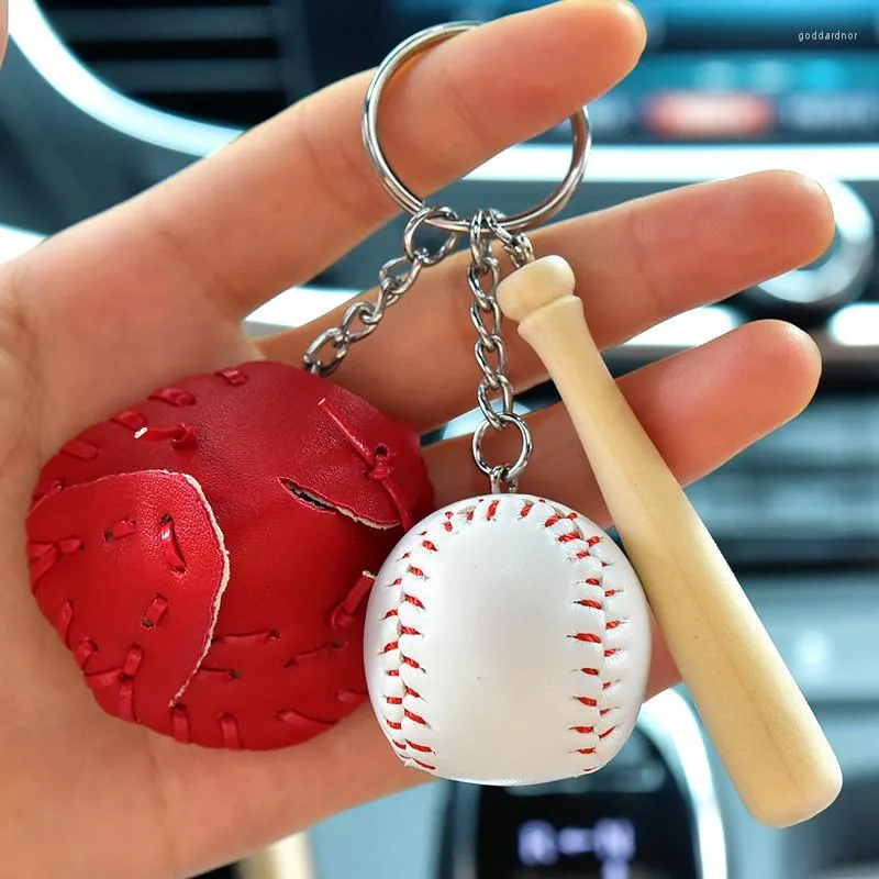 Porte-clés créatif mignon mini baseball porte-clés pendentif sac de mode ornements de voiture cadeaux d'activité