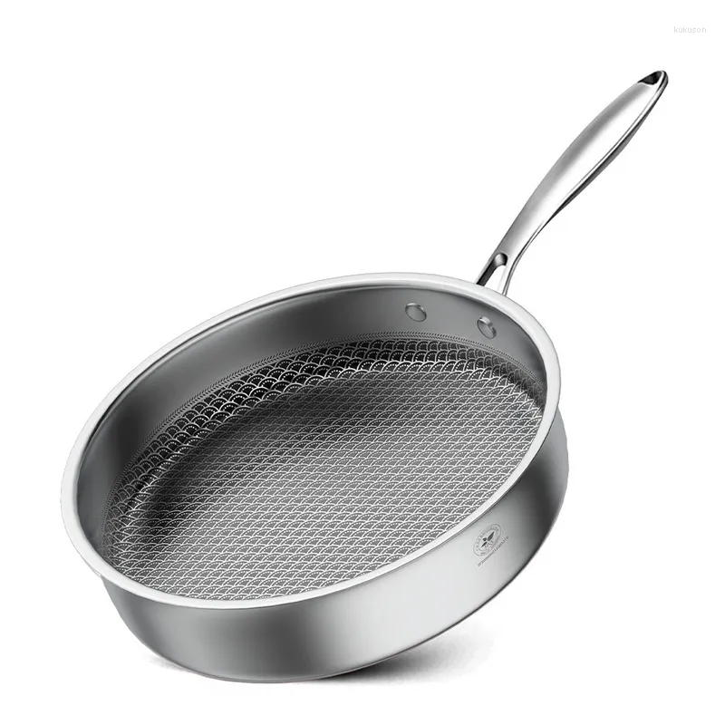 Pentole Padella 26 cm Cucina antiaderente Padella in acciaio inossidabile Pentola a induzione elettrica