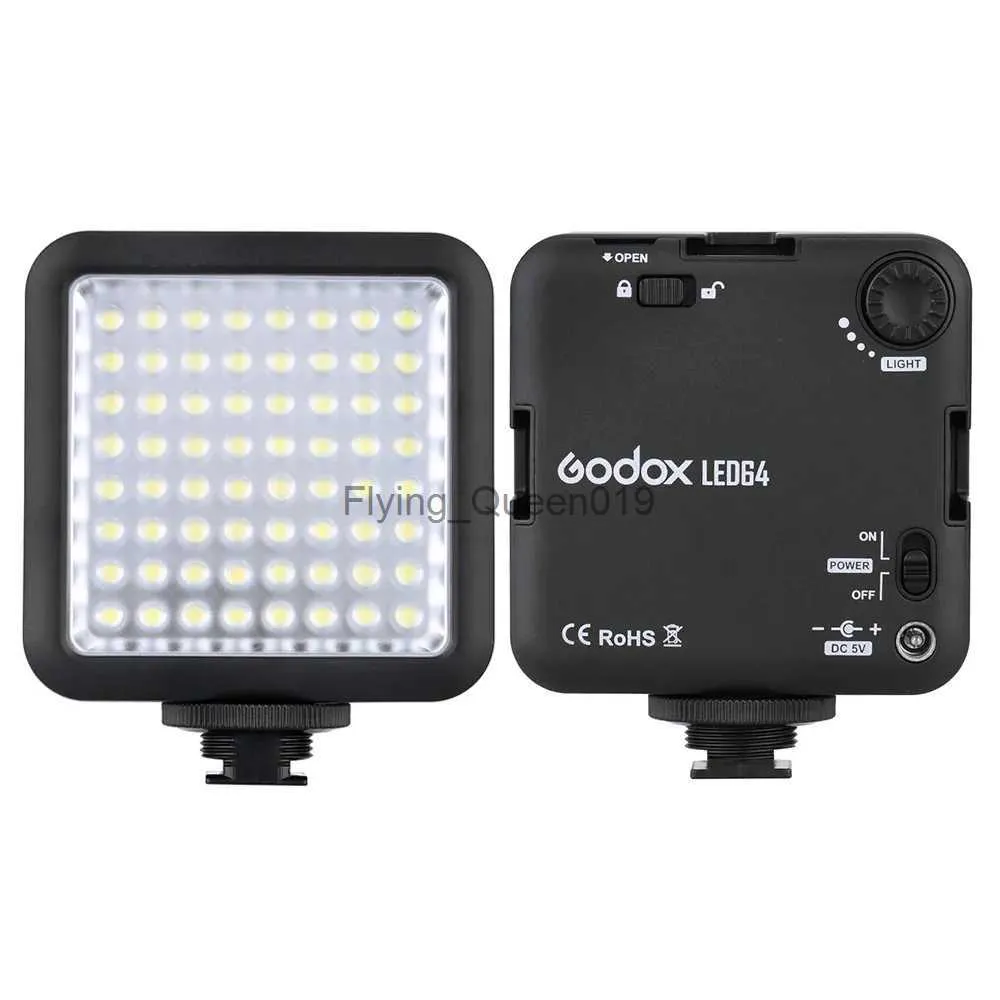 Flash Heads Godox LED-64ライトマルチライトフリーコンビネーションビデオランプデジタルカメラDSRLカムコーダーDV YQ231003用フラッシュ