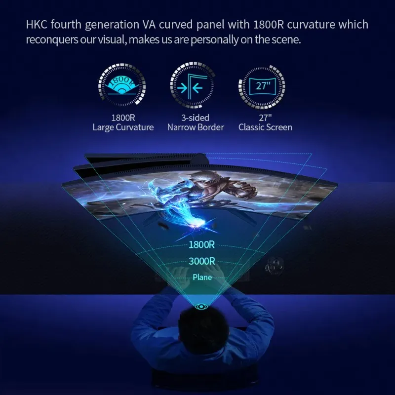 KOORUI 27 144Hz 2K Curved Gaming 27 Inch Gaming Monitor With FreeSync, QHD 2560x1440, 1440p VA LED And 1ms Response Time From Galaxytoys, $1,689.42, koorui 27 - Vimarsana News