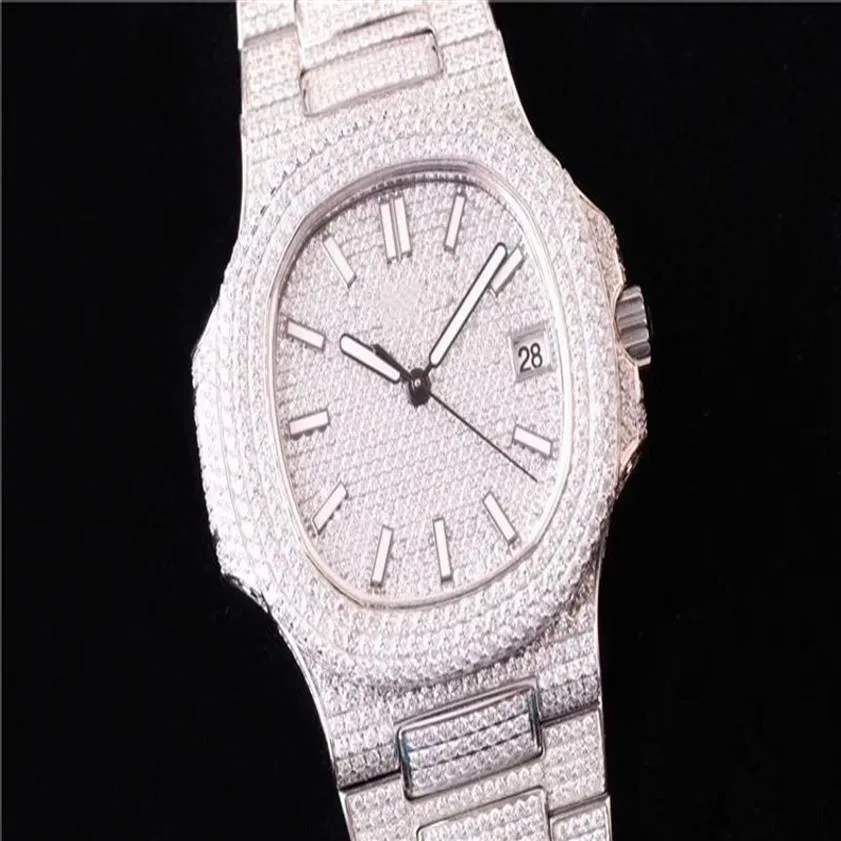 Super 5719 Montre de Luxe Diamond Studded Watch Cal 324 SC Automatisk mekanisk rörelse klockor vikande spänne designer klockor204d