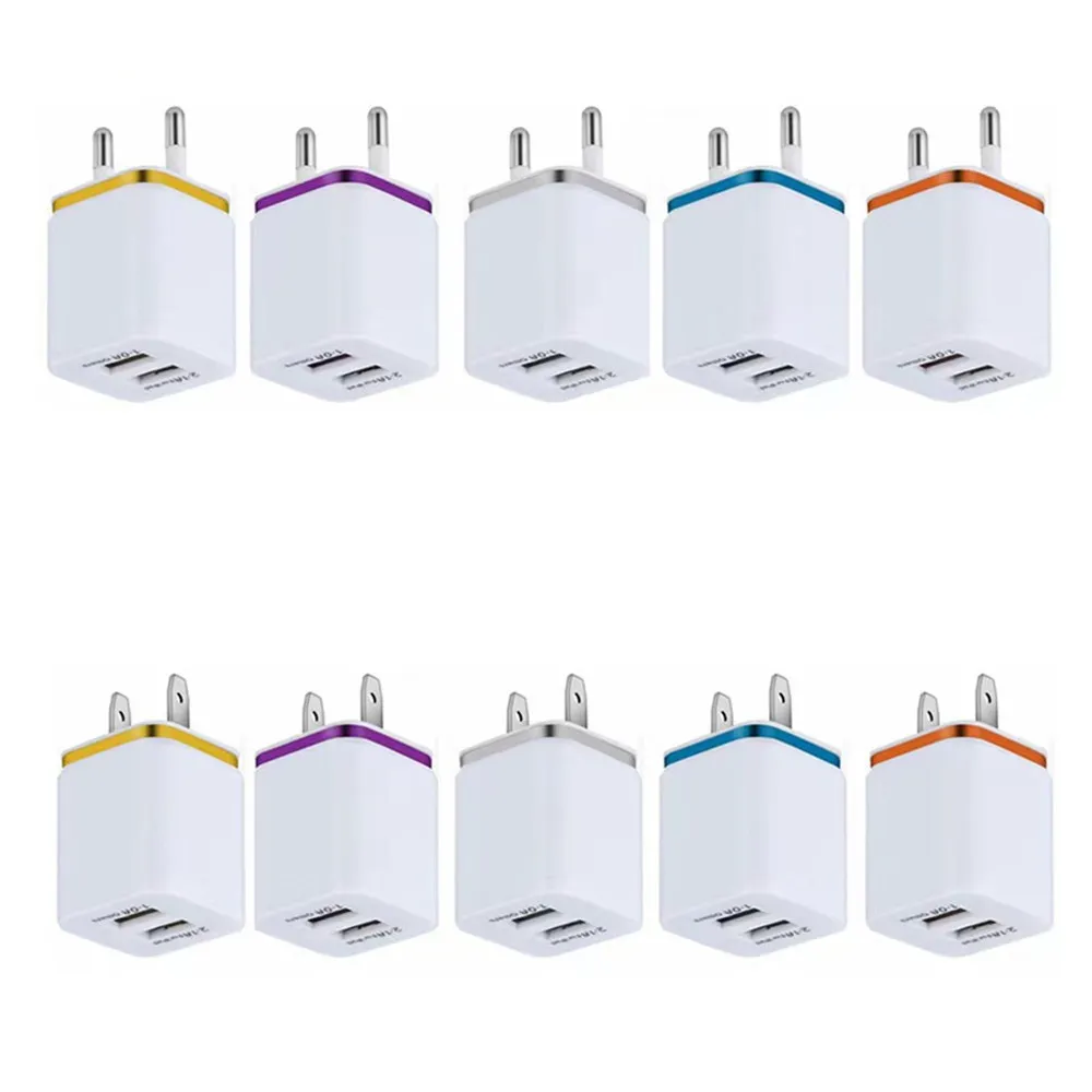 Chargeur mural de voyage 5V 2,1 a US Ac, prises adaptateur secteur pour iphone 12 13 14 Samsung S23 S10 note 10 htc android téléphone pc mp3