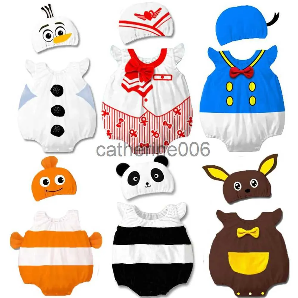 Special Occasions Halloween Costumes for Baby Boys Girls Snowman Kangaroo Puppy Rompers Short Infant Toddler Birthday Photograph Fancy Dress x1004