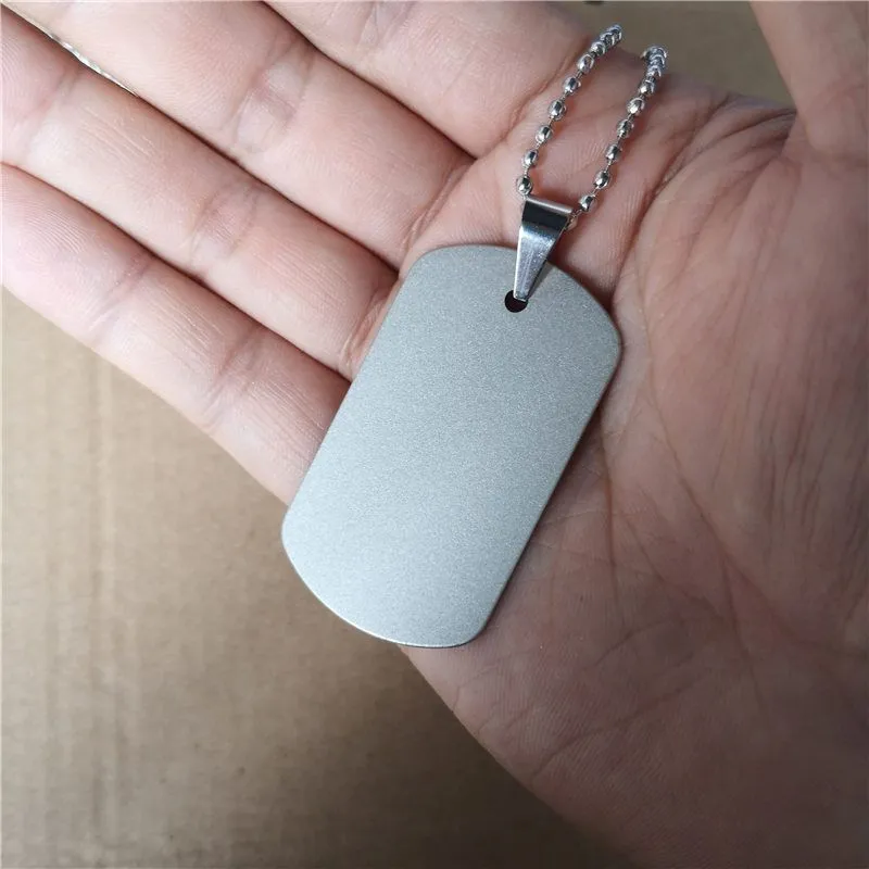 sublimation blank dog tag necklaces pendants hot transfer blank diy custom necklace pendant consumable