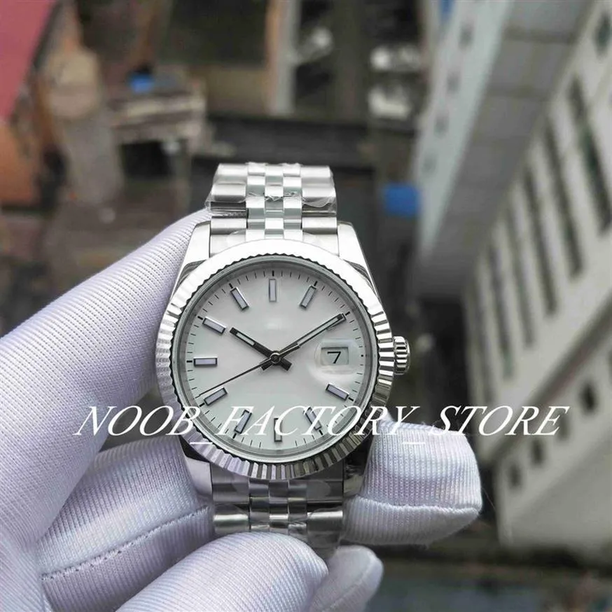 Fabryka S Watch 2 Kolor Super BP zegarki Classic 2813 Automatyczny ruch 36 mm niebieski biały pasek pokrętła stal nierdzewna Case287m