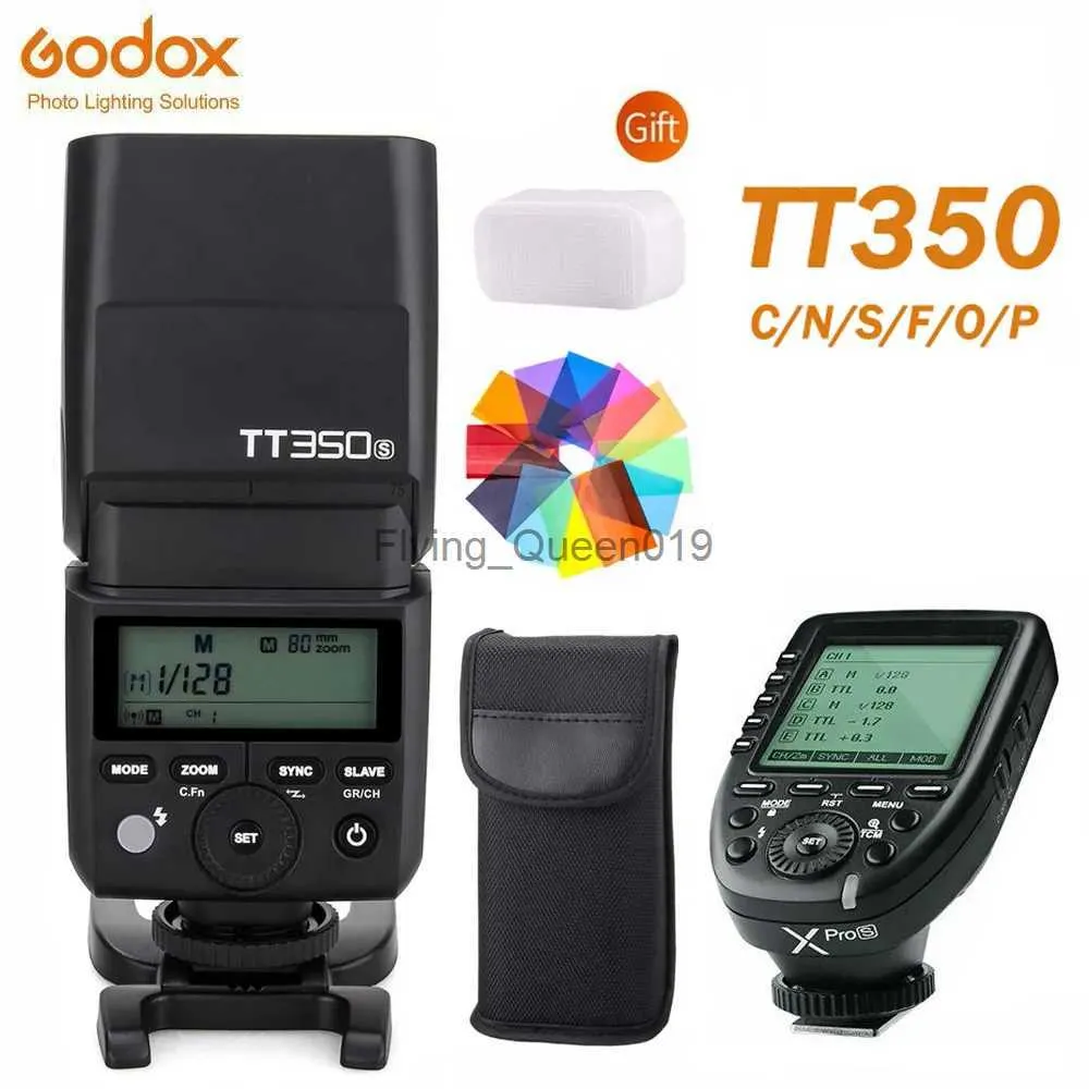 Flash Heads Godox TT350 Wireless SpeedLite Flash GN36 2.4G TTL HSS 1/8000S Mini Flash +XPRO +X1T för Fuji Olympus Camera YQ231003