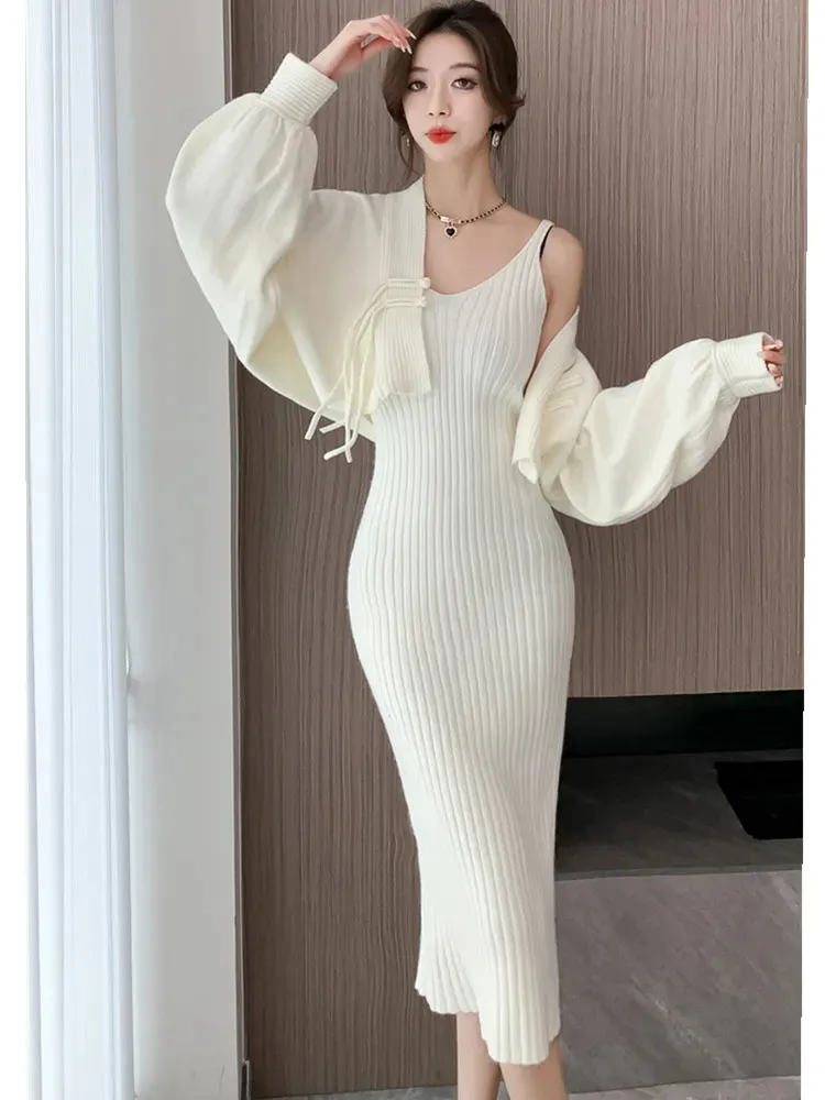 Smallfragrance Two Piece Dress Set Soft Knit... From Join3, $44.96
