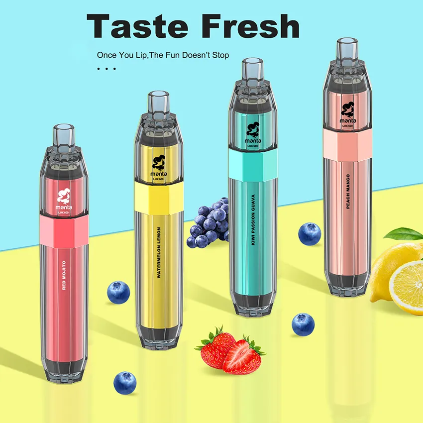 jednorazowy Vape 600 Puff Cutidge 550 mAh Bateria 12 ml Prefilled PODS STYL STYL EciG Portable Vaporizer Factory Cena