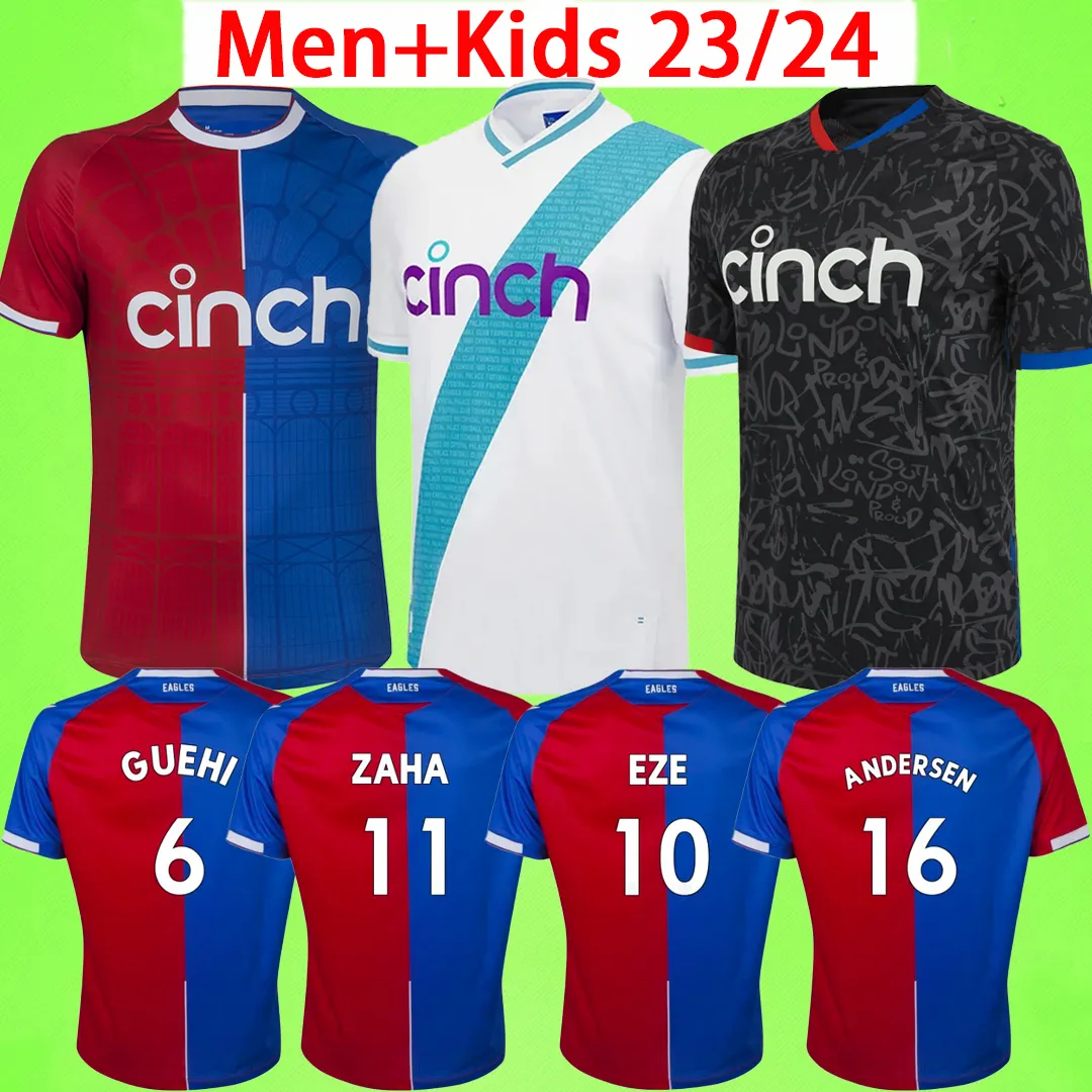 23 24 EAGLES Fußballtrikots CPFC 2023 2024 LERMA EZE OLISE EDOUARD DOUCOURE GUEHI ANDERSEN PALACE MITCHELL Herren-Sets Kinder-Kits Fußballtrikots T Crystal Home Away Third