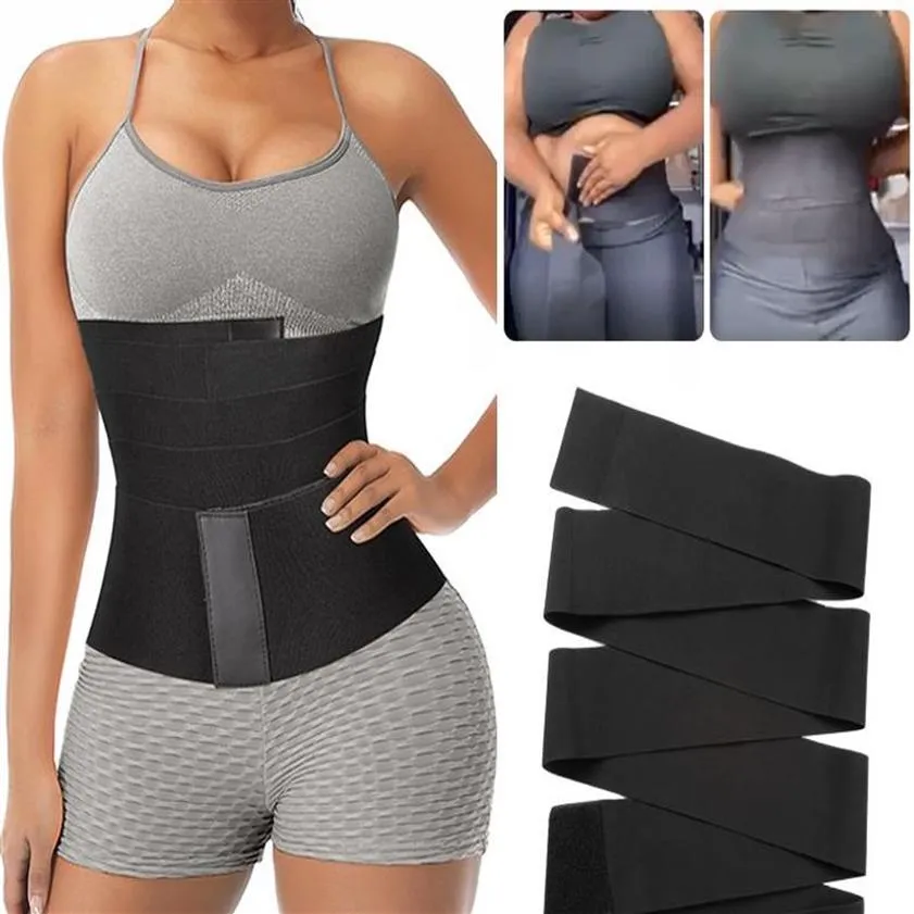 Men's Body Shapers Waist Trainer Women Slimming Sheath Snatch Me Up Bandage Wrap Shaper Tummy Shapewear Trimmer Belt Corset T2699