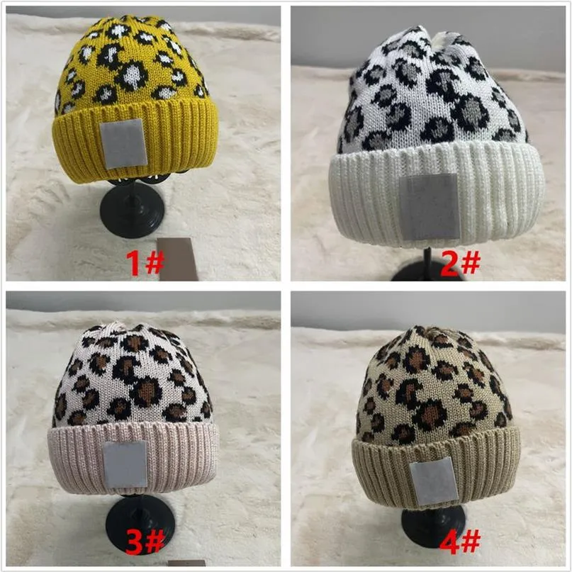 Designer Beanie Brand Caps for Women Men Winter Sticked Leopard Hats Unisex Ladies Warm Gorras Tie Dye Knit Beanies 2021225Z