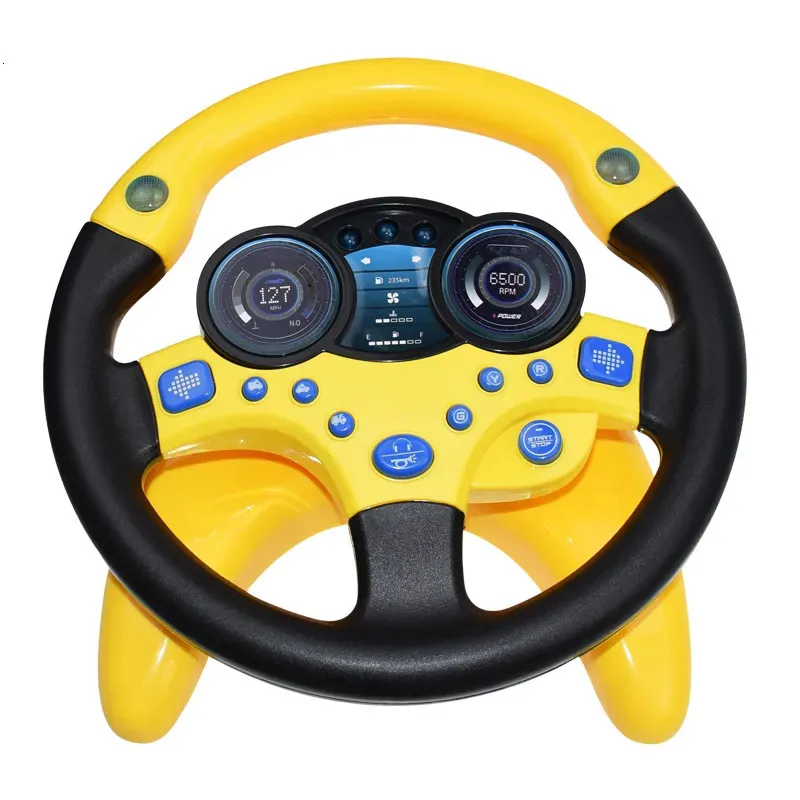 Electric Simulation Steering Wheel Pram Toys With Light And Sound Musical Educational Copilot Stroller Pram Toys For Kids With Vocal Effects 230928 From Tuo08 10.33 DHgate.Com