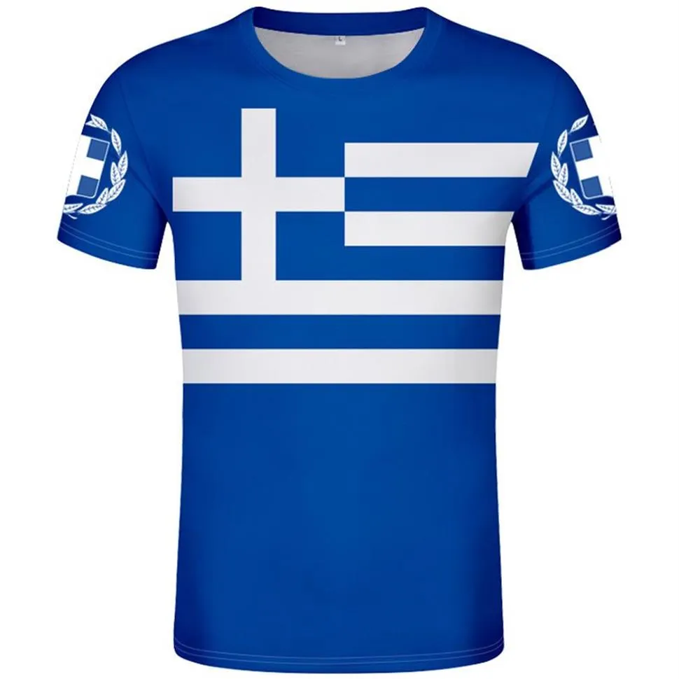 ギリシャの男性TシャツDIYカスタムメイド名番号GRC TSHIRT NATION FLAG GRカントリーギリシャロゴスプリントPOワード衣類304f