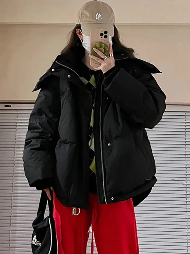 Parka Longue Doublée Polaire - Capuche Ajustable - Fermeture éclair Et Poches Pratiques - Automne/Hiver - 9