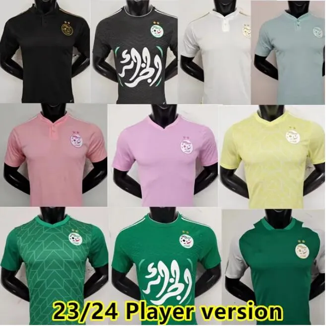 Algeria Mens Soccer Jerseys SLIMANI MAHREZ FEGHOULI BENNACER ATAL 2023 2024 Home away Football Shirts Short Sleeve Uniforms pre match training aa