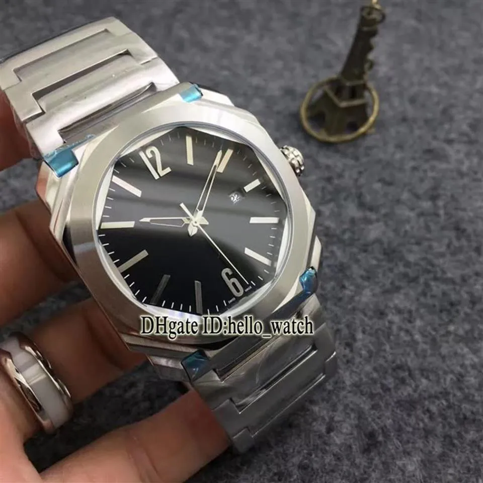 A buon mercato Nuovo OCTO SOLOTEMPO 42mm quadrante nero 102704 102031 BGO41BSSD Orologio da uomo al quarzo giapponese Bracciale in acciaio inossidabile Nuovo Watche242A