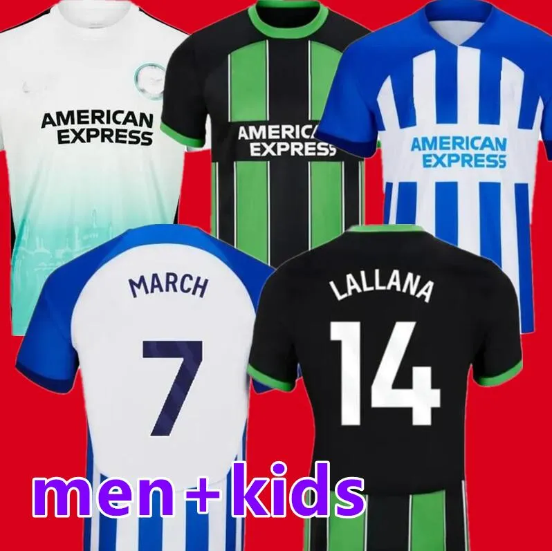 23/24 Maupay Mitoma Bhafc Soccer Jerseys Gross 2023 2024 Veltman Seagulls قميص كرة القدم مسيرة Propper Undav Lamptey Ferguson Causedo Men Kids مجموعة 789