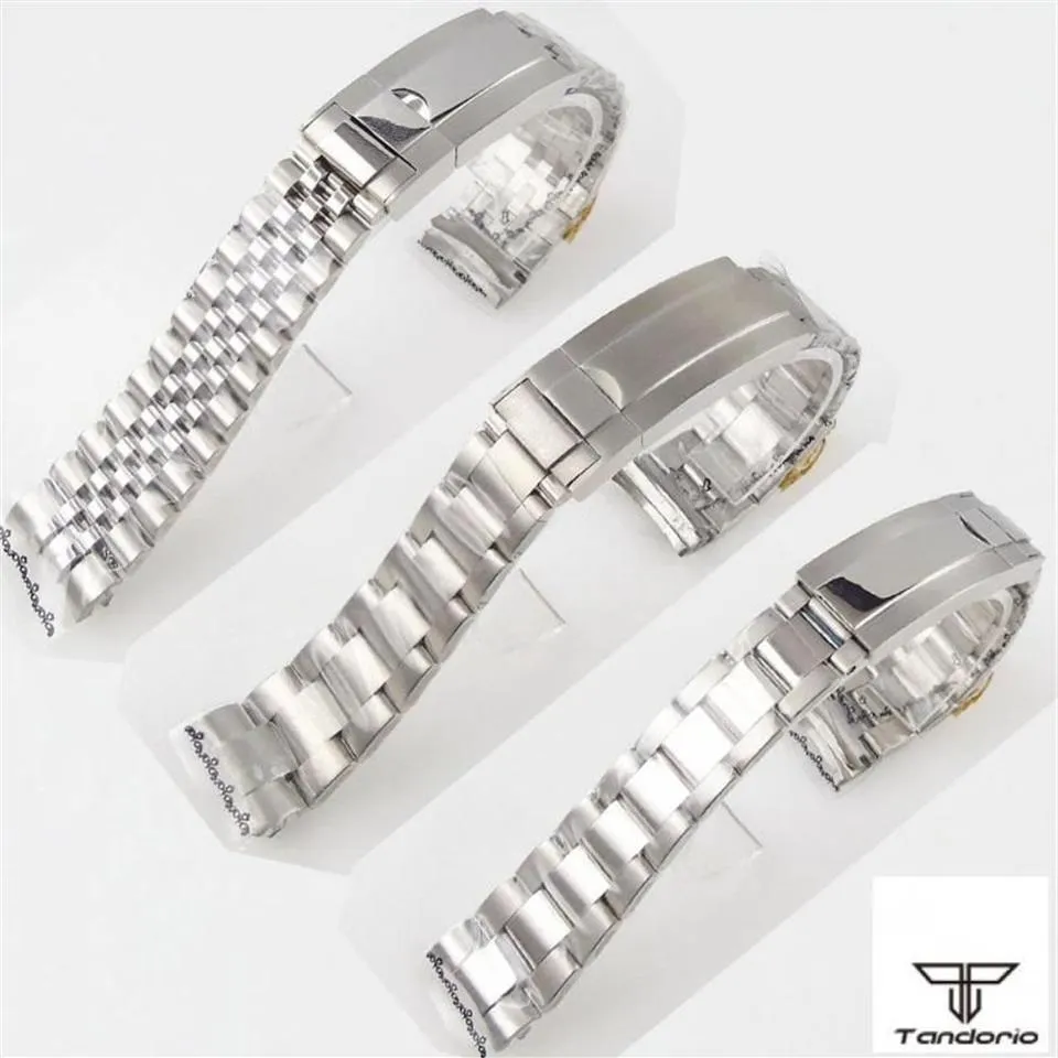 Horlogebanden 20 mm Oyster Jubilee-stijl band Horlogeband 904L roestvrijstalen armband Reserveonderdelen Geborsteld gepolijst Glide Lock System187S