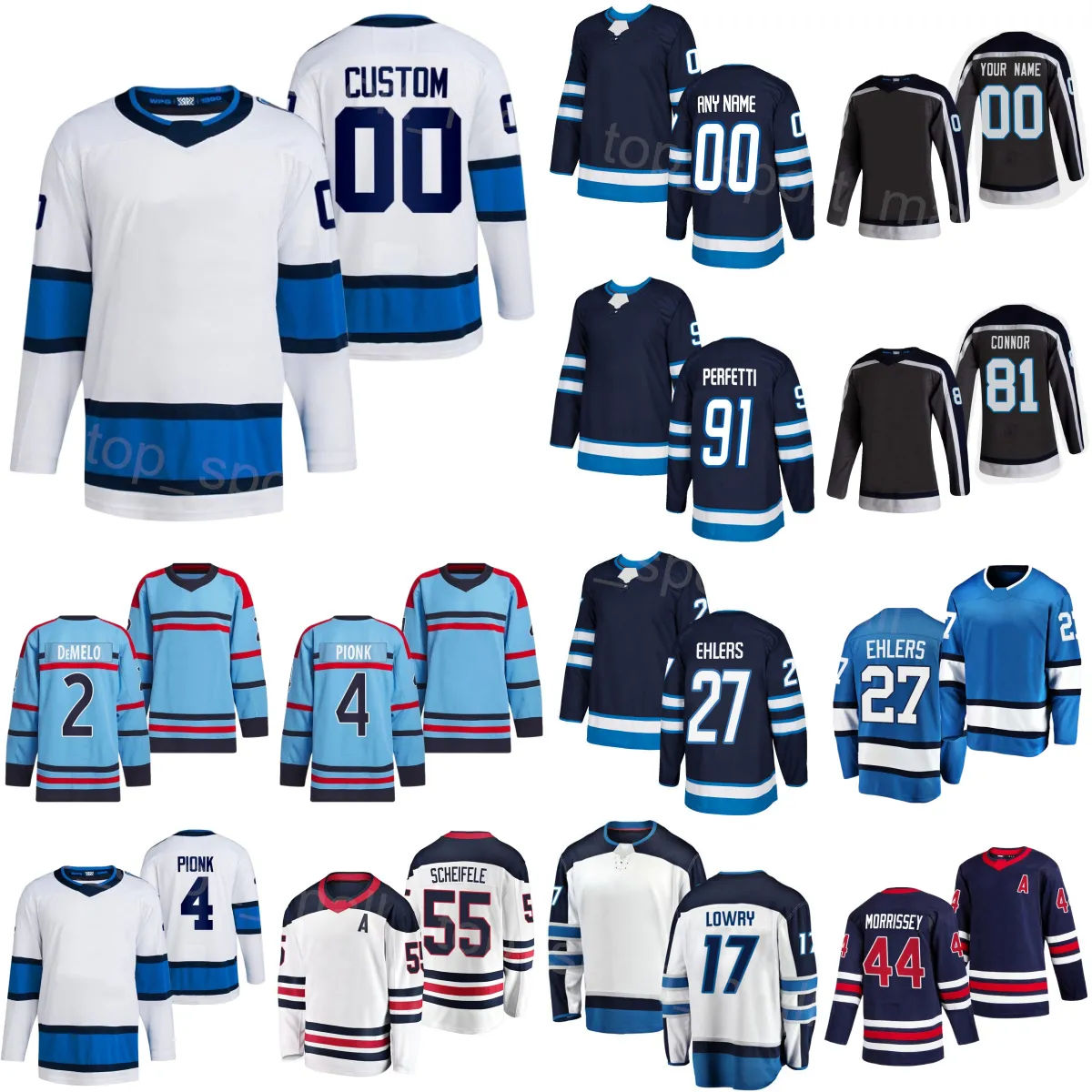 男性キッズ女性ホッケー81 Kyle Connor Jersey 44 Josh Morrissey 55 Mark Scheifele 27 Nikolaj Ehlers 17 Adam Lowry 4 Neal Pionk 91 Cole Perfetti 2 Dylan Demelo Stitched