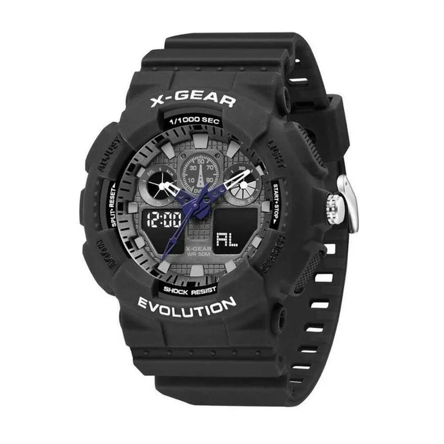 Luxusmode Herren Gshock Uhren G Shok Edelstahl Sport Chronograph Wasserdicht Schock Multifunktions Analog Digitaluhr H1311U