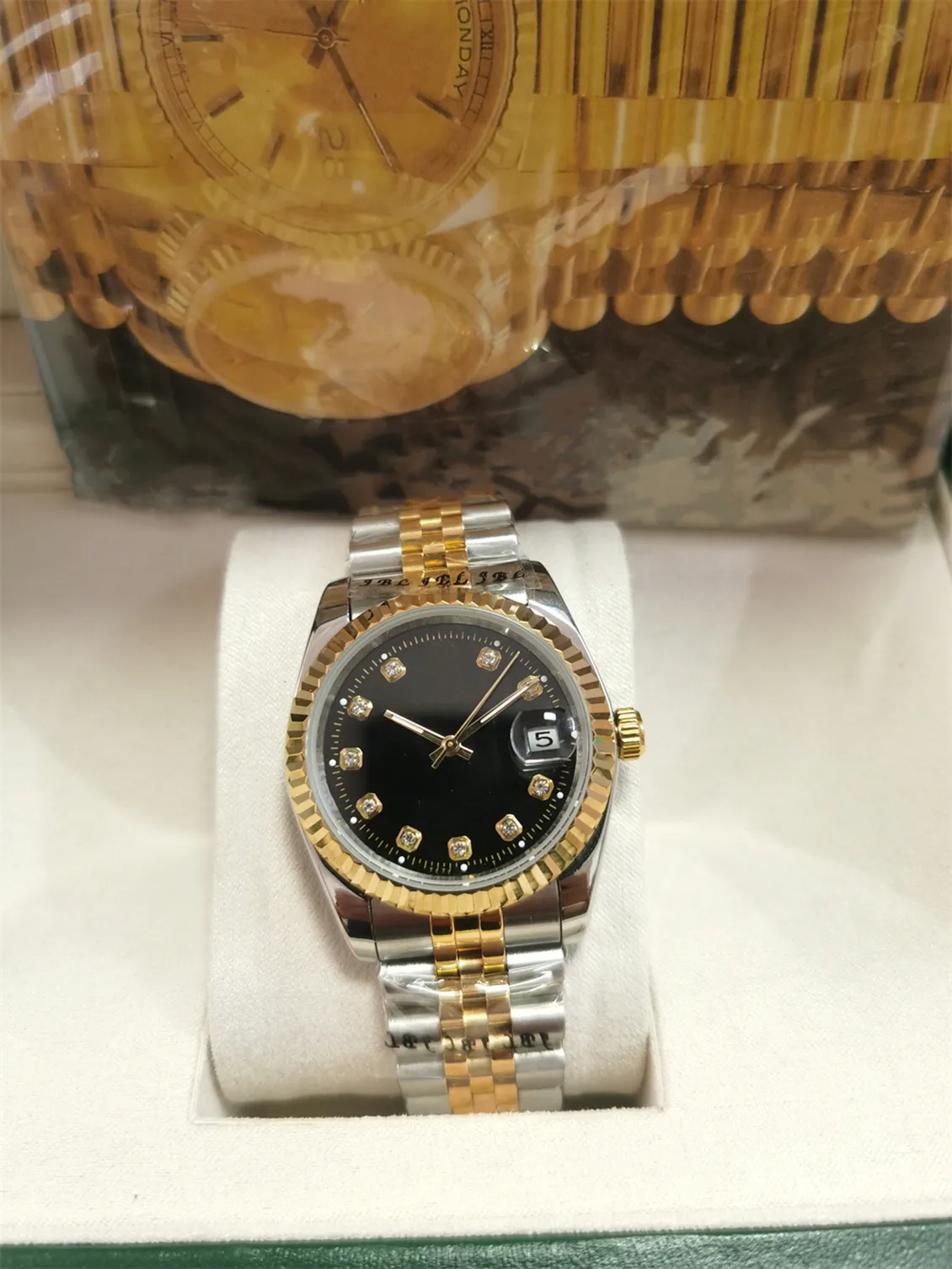 Con scatola originale Orologio 41mm President Datejust 116334 Vetro zaffiro Asia 2813 Movimento meccanico automatico Orologi da uomo 09