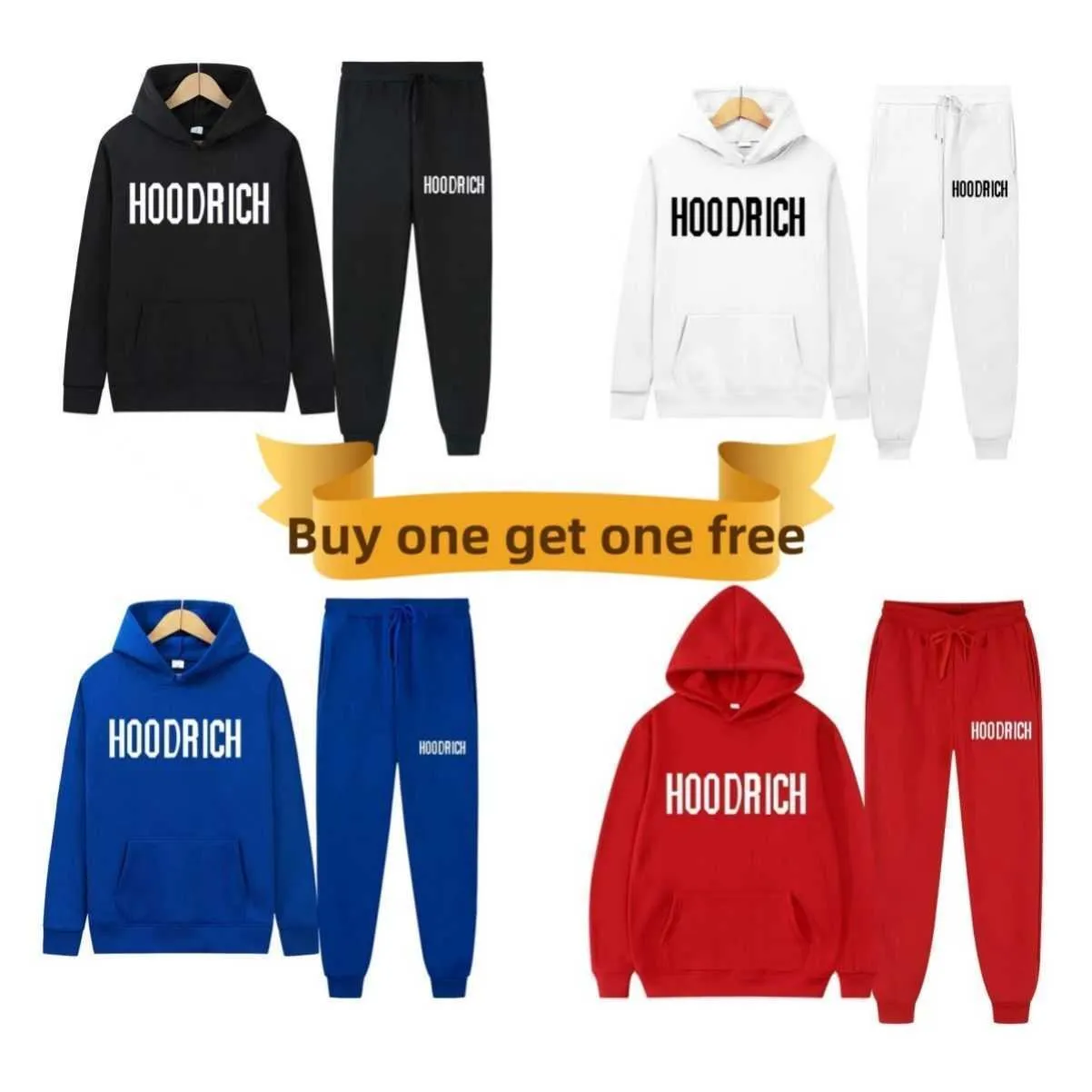 Tasarımcı Giyim Erkek Hoodies Sweatshirts 2023 Kış Spor Hoodie Erkekler için Hoodrich Trachsuit Mektup Havlu Havlu İşlemeli Sweatshirt Renkli Mavi Katı Swea 11