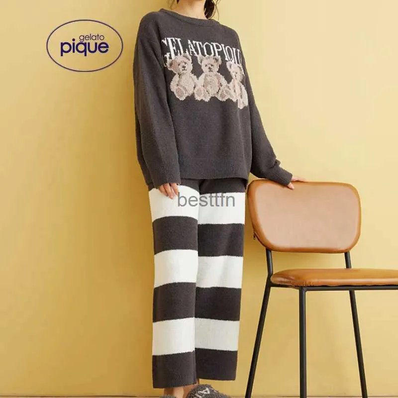 Pyjama D'hiver Pour Femmes, Version Coréenne, Manches Longues, Costume De Maison, Ample, Grande Taille, Deux Pièces, Peut être Porté à L'extérieur