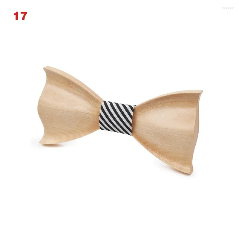 Fazzoletti da uomo 3D papillon in legno fatti a mano farfalla papillon matrimonio festa nuziale accessori aziendali QL Vendita