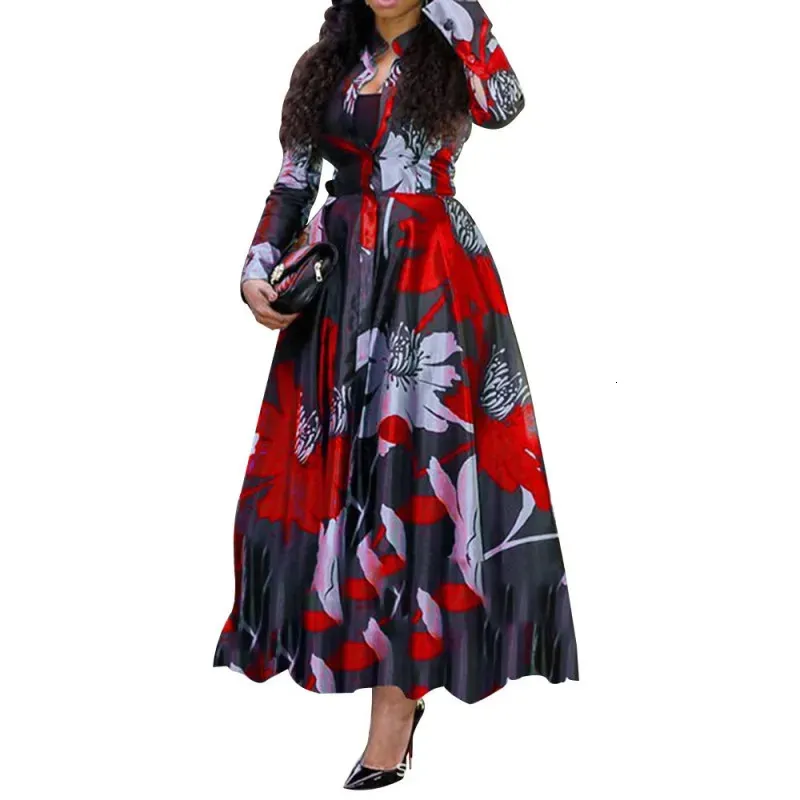 Plus Size African Ankara Dress for Women, Summer Print Dashiki