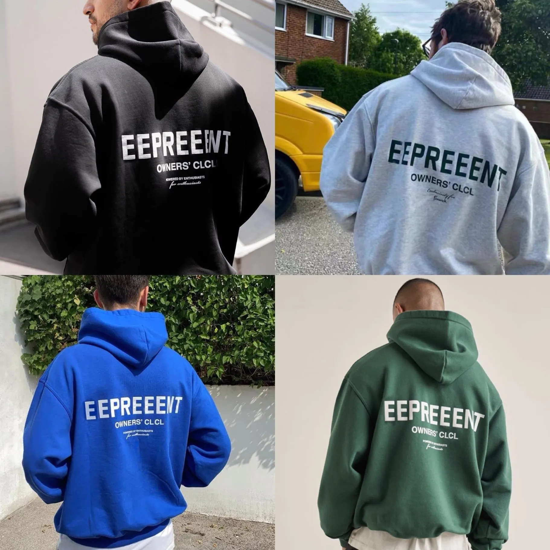 Fleece warm vertreten Hoodie Designer Hoodies Grafik Männer Frauen representieren Hoody für Männer Damenkleidung Designer Schwarzer graues Weiß repräsentiert Hoodie