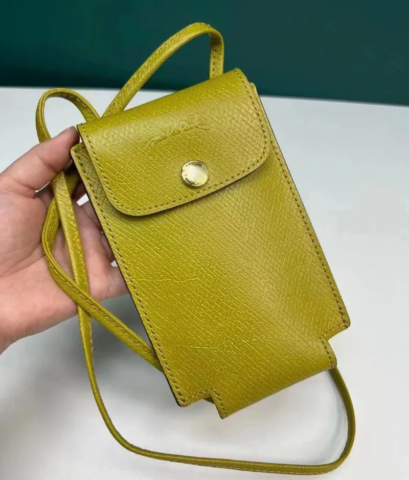 Carteira de couro de grife para mulheres bolso celular de bolsa multicolor