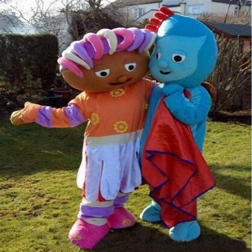 2018 desconto fábrica iggle piggle upsy margarida na noite jardim traje da mascote clássico dos desenhos animados roupa de halloween dress343p