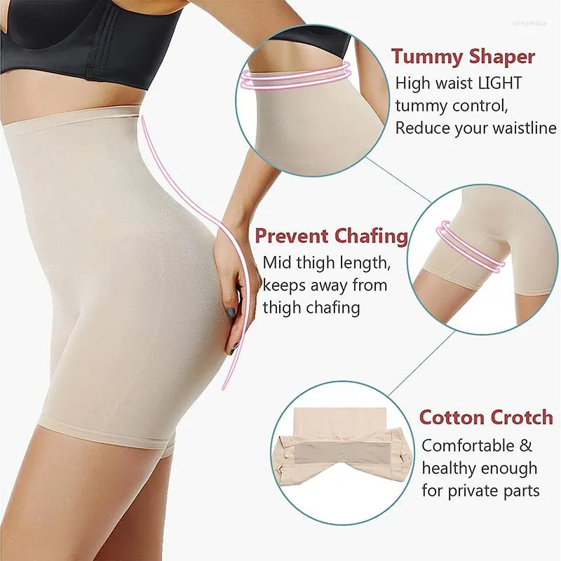 Women High Waist Tummy Control Body Shaper Slips Shorts Under Dress Anti  Chafing